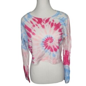 Sundown by Splendid Tie-Dye Long Sleeve Crop Top